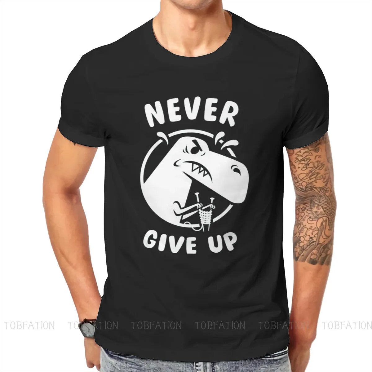 Классическая футболка PUBG PlayerUnknown's Battlegrounds Never Give Up графические мужские футболки