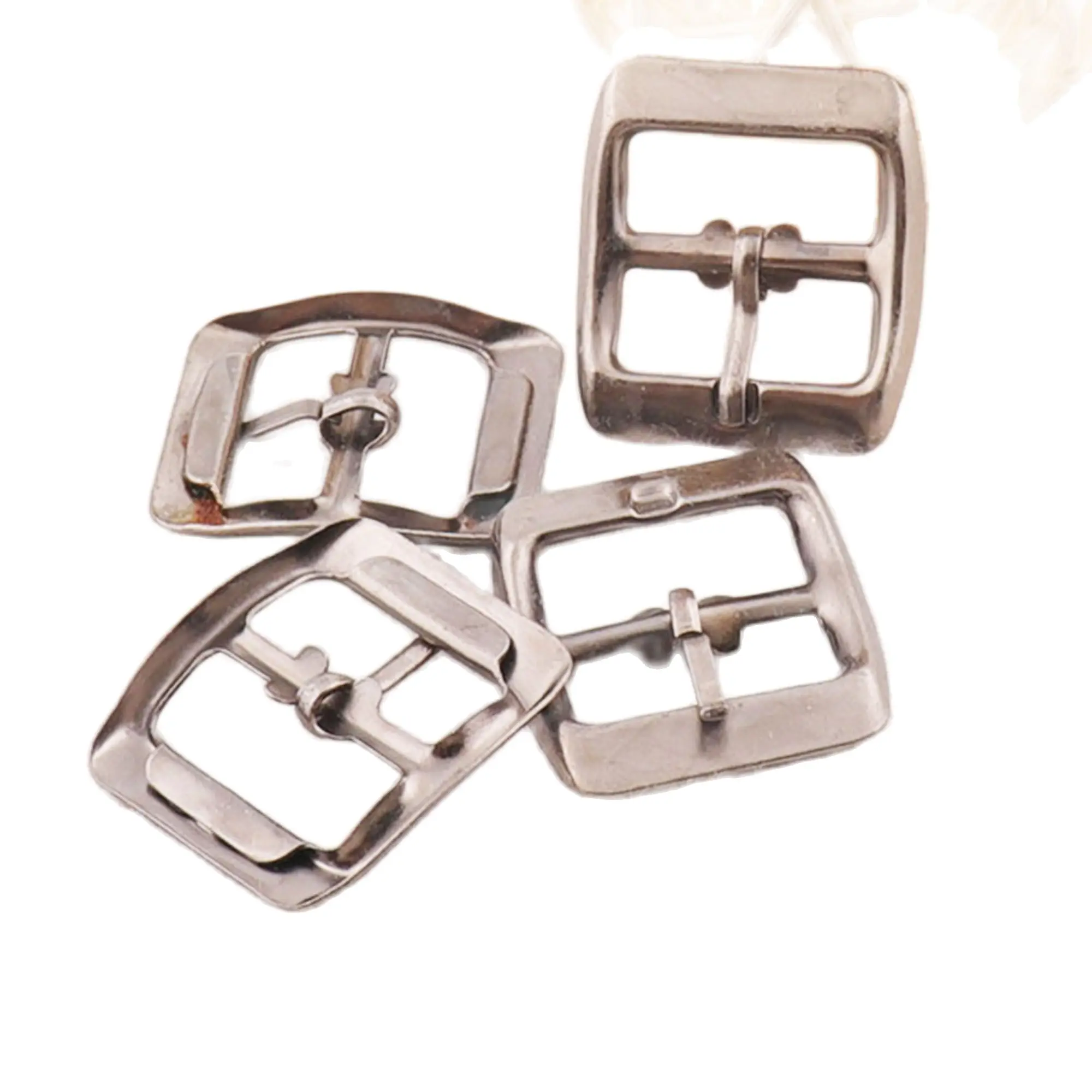 40 шт. стальные серые застежки-пряжки для ремня квадратные центральный бар пряжки