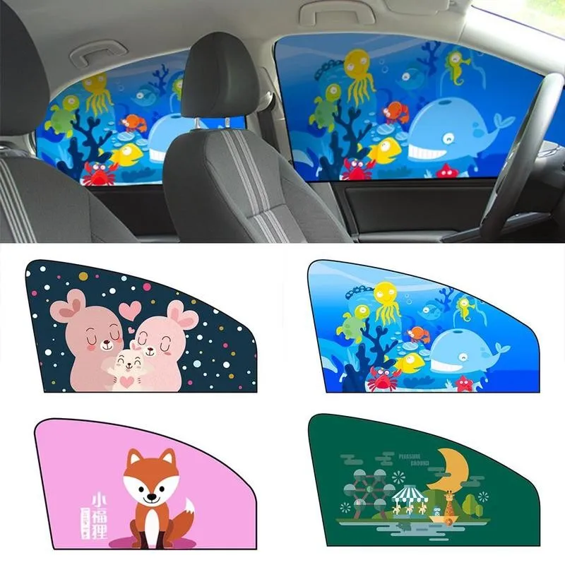 

Магнитные шторы на боковые окна автомобиля, регулируемые солнцезащитные козырьки с узором в виде животных