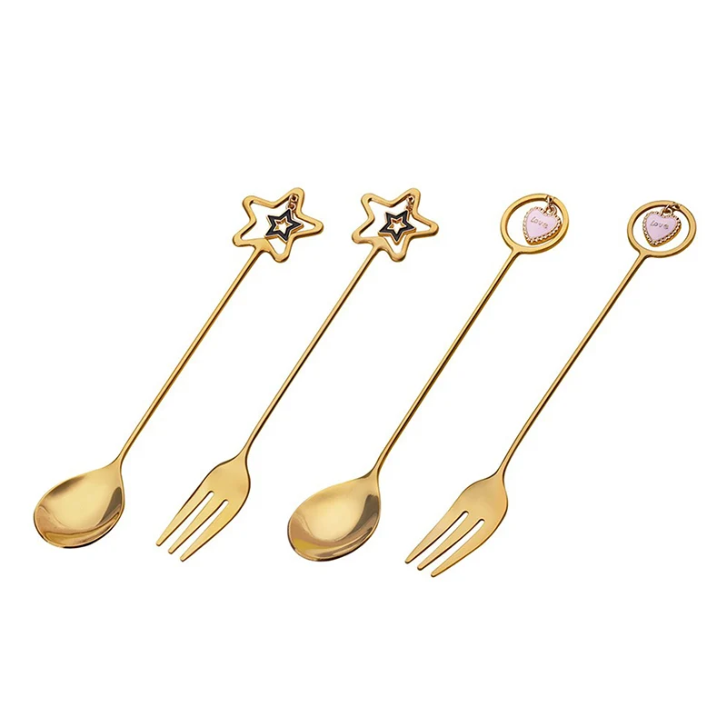

Creative Stainless Steel Coffee Scoop Round Star Pendant Spoon Ice Cream Candy Tea Spoon Kitchen Accessories Tableware Decor