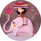 5D частичная квадратная Алмазная картина Алмазная мозаика для девочек Сделай Сам круглый мультяшный слон Алмазная вышивка крестиком домашний художественный Декор