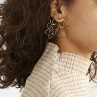 ins street shot earrings alloy fashion hot selling face earrings trend earrings women jewelry
