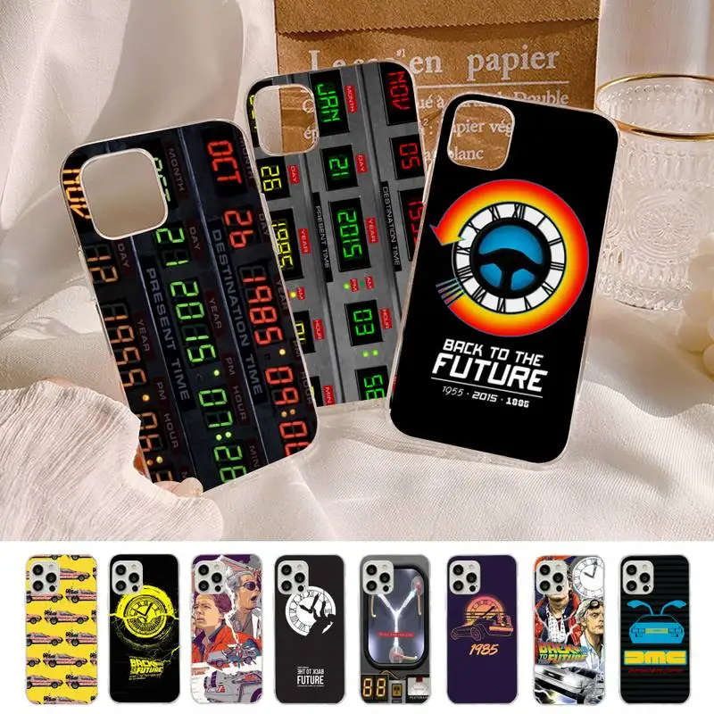 

Back To The Future Phone Case for iPhone 8 7 6S Plus X 5S SE 2020 XR 11 12 mini pro XS MAX