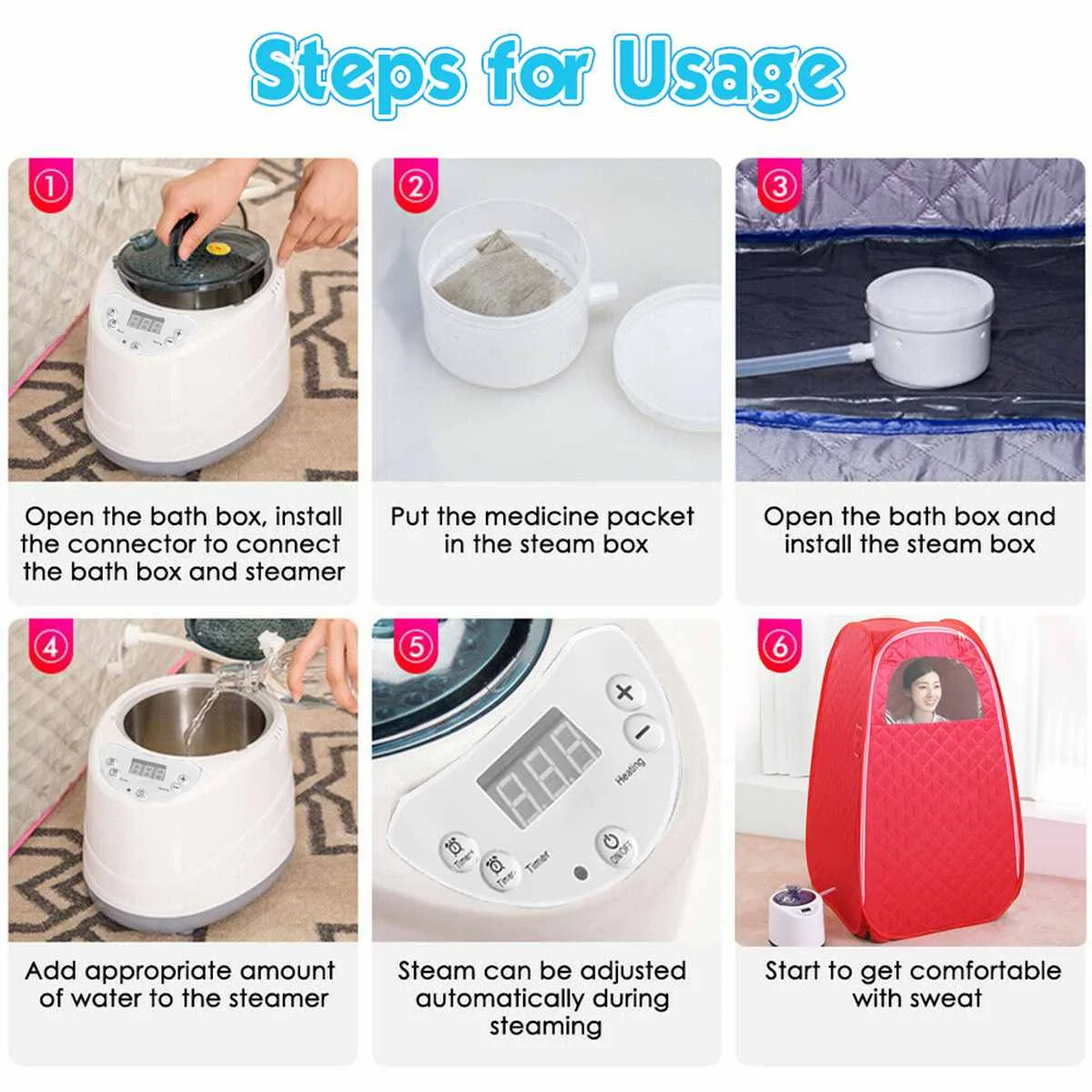 Генератор сауны 1200 л Вт для спа большая палатка портативная Паровая Ванна