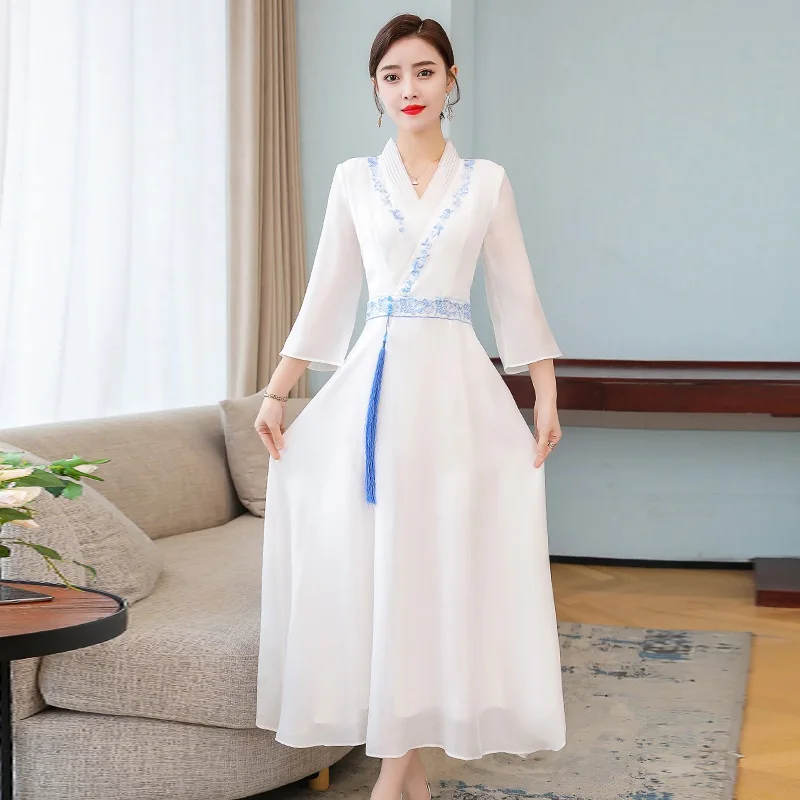 2020 cheongsam платье ao dai вьетнамское aodai Вьетнам цветочный принт qipao винтажная Новинка