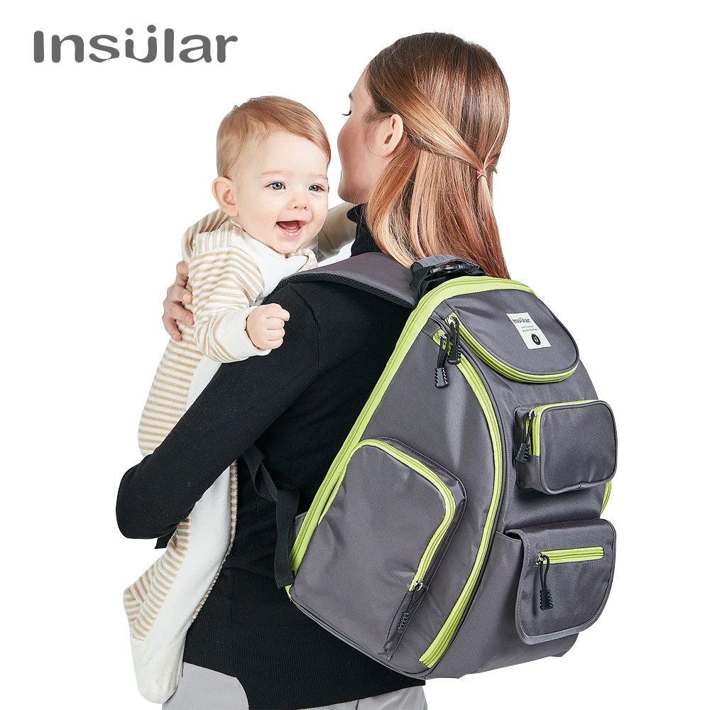 

INSULAR Baby Diaper Backpack For Stroller Mommy Maternity Nappy Changing Bag Waterproof Nylon Nursing Bags Mum Baby Stroller Bag
