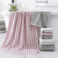 100  Cotton Bath Beach Towel Sets For Adults 2Pcs Set Face Cleaning Gift Towels Bathroom 34cm 74cm 1pc Bath Towel 70cm 140cm 1pc