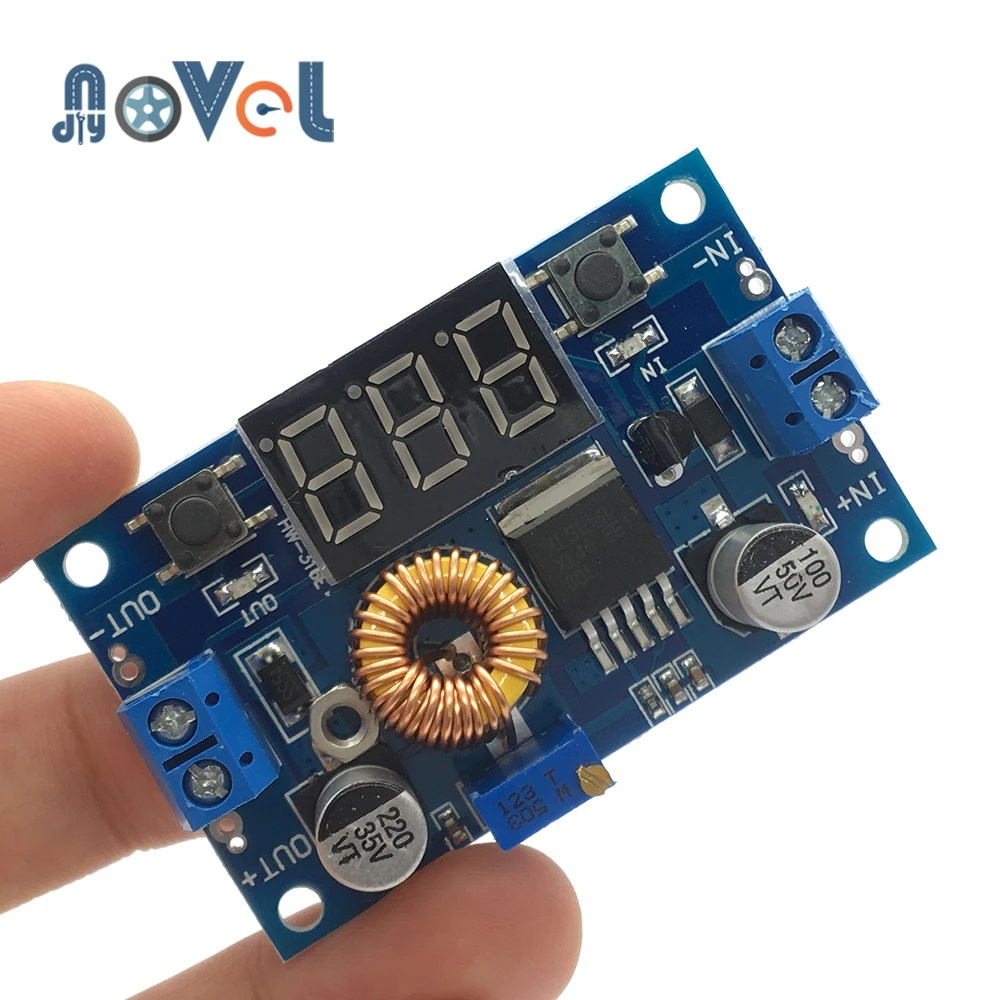 XL4015 мощный 5A 75W DC-DC Регулируемый понижающий модуль зарядного устройства