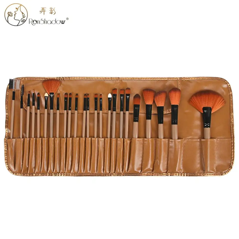 24 шт Профессиональные Косметические Кисти Фонд подводка для глаз тени бровей