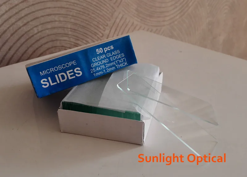 

50pcs Reusable Laboratory Educational Double Concave Microscope Blank Glass Slides for Medical School 25.4x76.2mm 1" x 3"