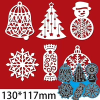 130117mm chritsmas bell tree snowflake candy snowman metal cutting dies craft embossing scrapbooking paper craft greeting card