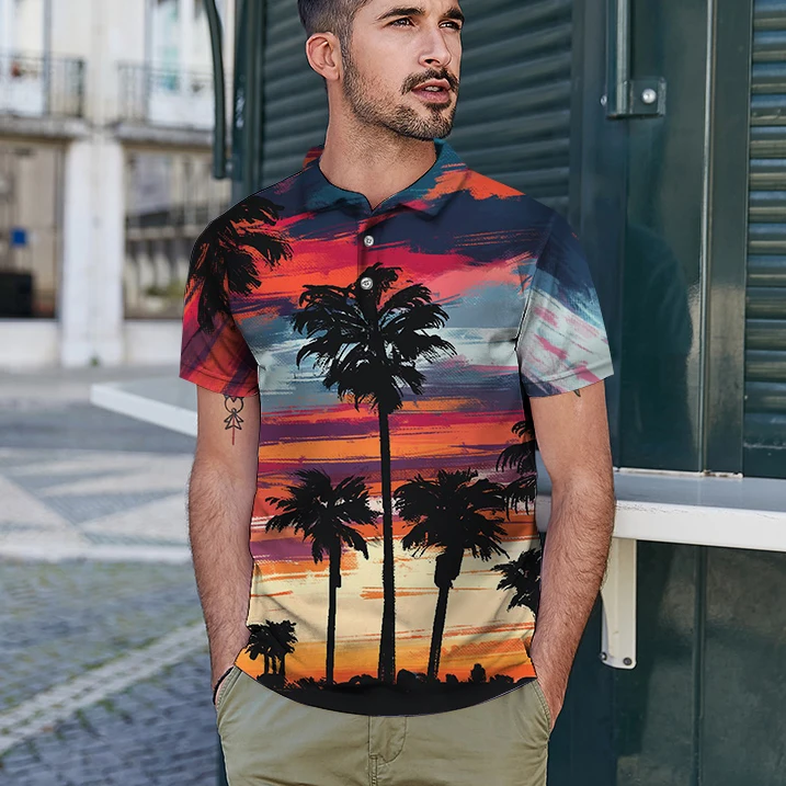 Рубашка-поло мужская женская летняя дышащая с коротким рукавом в стиле хип-хоп