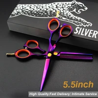440c japan original 5 5 inch professional hairdressing scissors set straight scissors and thinning scissors hair care styling