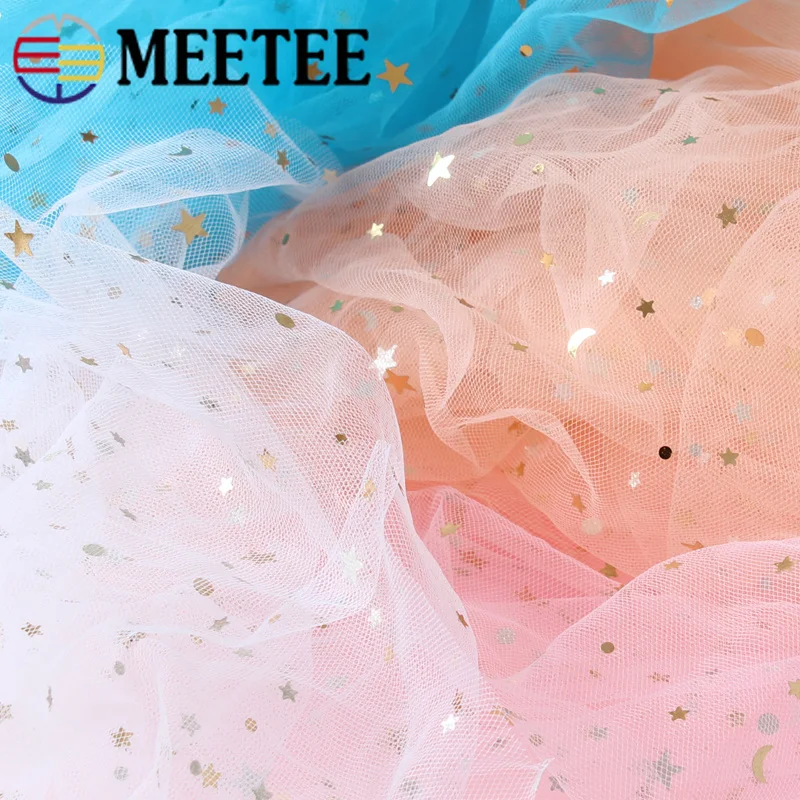 Meetee 3*1 5 метра сетчатая пряжа кружевная ткань шелковая сетка с блестками для юбки