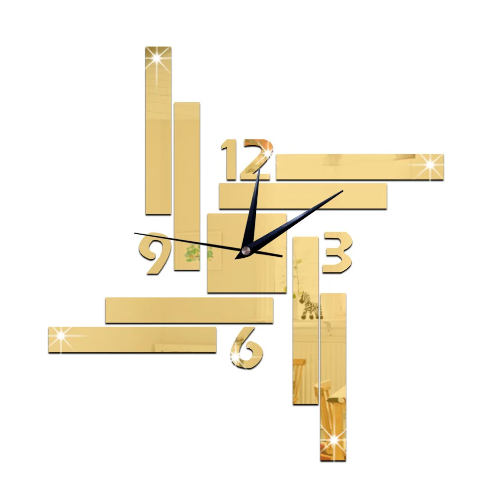 Экологически безопасное зеркало настенные часы для ресторана зеркальные в