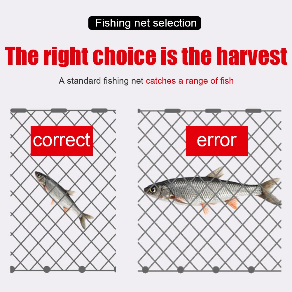 Fishing Net Single Mesh Nylon Durable Float Trap Monofilament Gill Accessories for Hand Casting | Спорт и развлечения