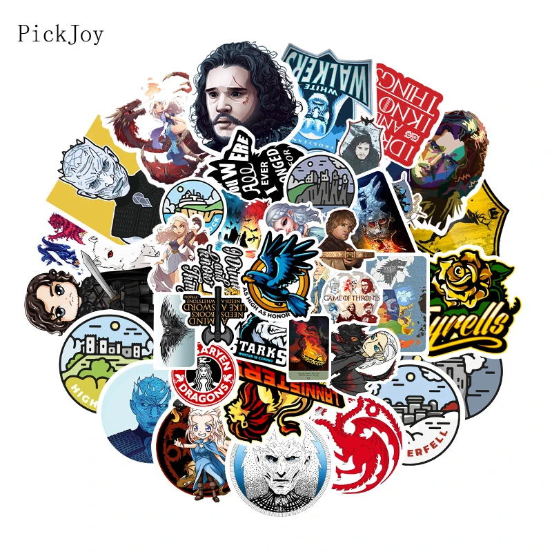 PickJoy Игра престолов Сезон 8 мультфильм наклейки чемодан чехол ноутбук
