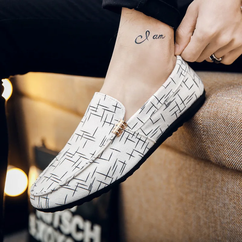

Men Loafers 2020 Spring Summer Men Shoes Casual Shoes Light Canvas Youth Shoes Men Breathable Fashion Flat Footwear