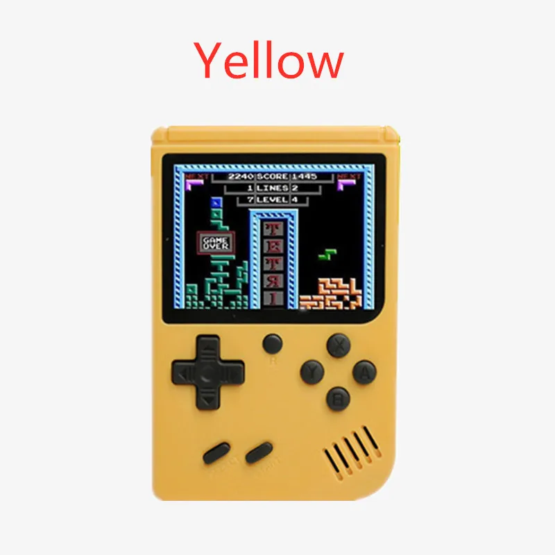 Yellow Coolbaby Ретро портативная мини портативная игровая консоль 8-Bit 3,0 дюймов цветной ЖК-дисплей Детский Цветной игровой плеер встроенный 168 для мальчиков видеоигры - Цвет: Yellow