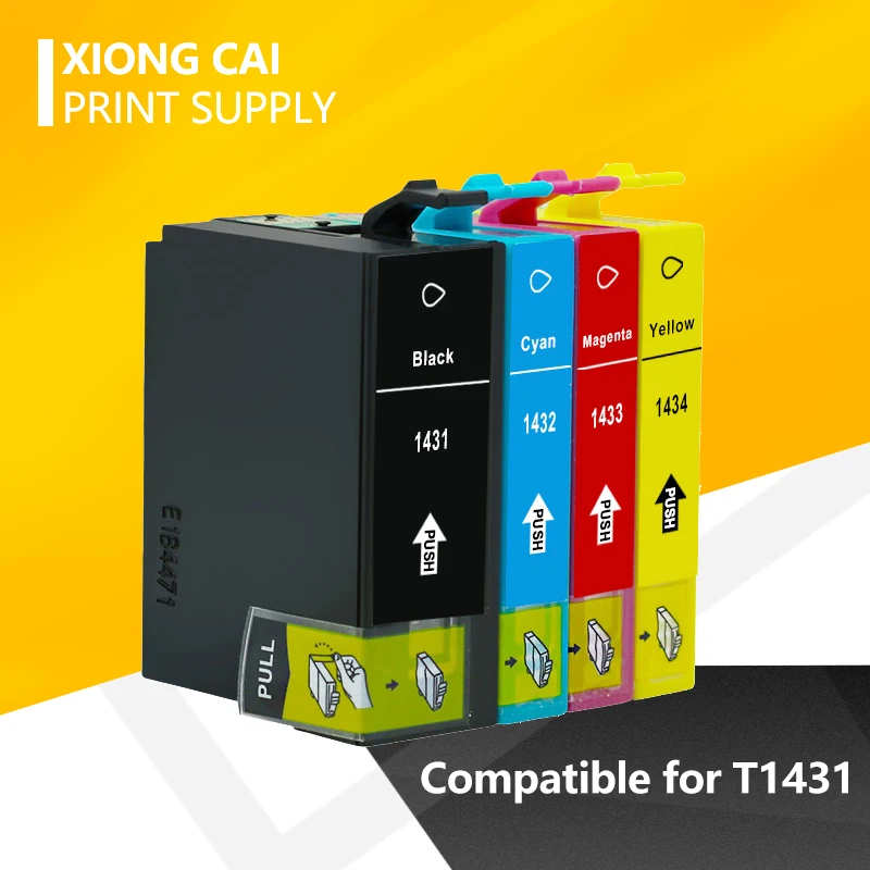 Картридж с чернилами T1431 T1432 T1433 T1434 совместимый для Epson ME ОФИС 960FWD 900WD 940FW 85ND WF 7018