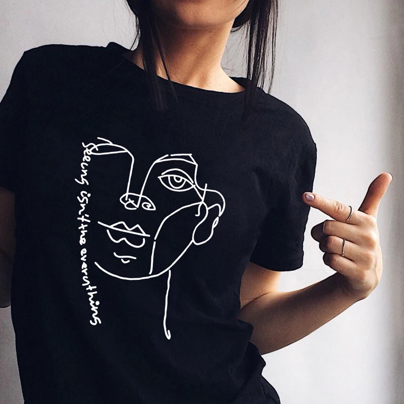 Seing Is Not The Everythings графическая футболка абстрактная забавная линия нарисованные
