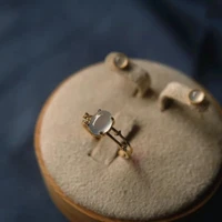 simple japanese and korean style ice jade lucky ring high ice chalcedony ring white ice inlaid s925 sterling silver opening