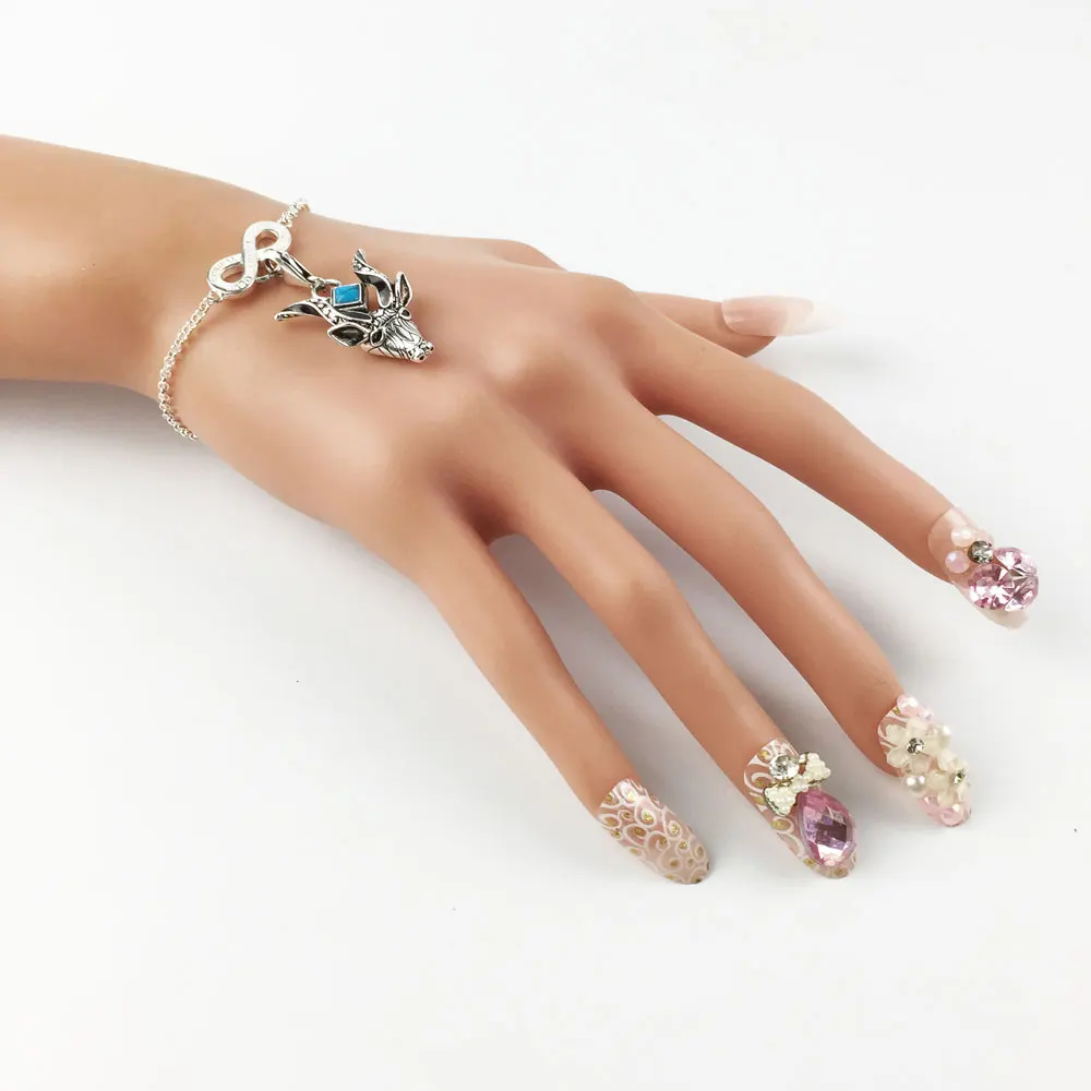 Очаровательная Антилопа из синего камня для изготовления ювелирных изделий