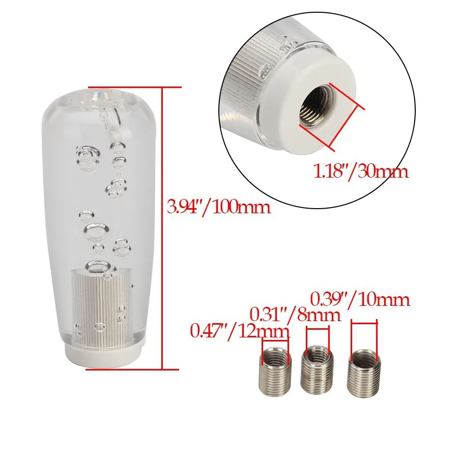 Posbay 100 мм Кристальный пузырь универсальная ручная ручка переключения рулевого