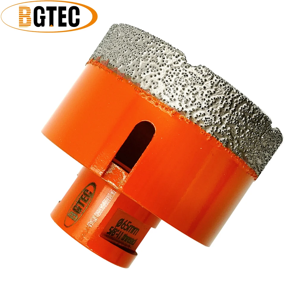 BGTEC 1 шт. 65 мм вакуумная паяная фарфоровая Керамическая Плитка сверло для гранита