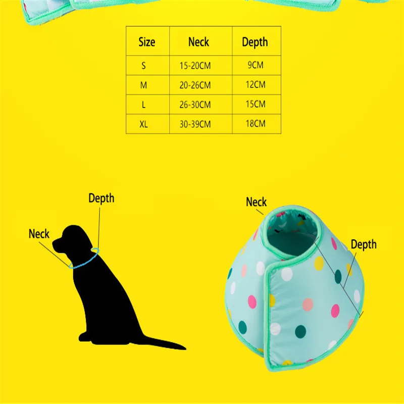 Защитный воротник для собак и кошек Pet Supplies Dog Elizabeth Sponge Soft Ring Anti-Smashing Anti-Scratch Protection Collar Cat Cone Wound-healing Ecollar on.