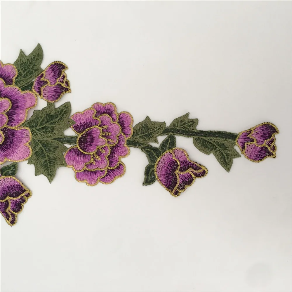 Кружевная ткань из полиэстера с 3D цветами аппликация для вышивания швейные