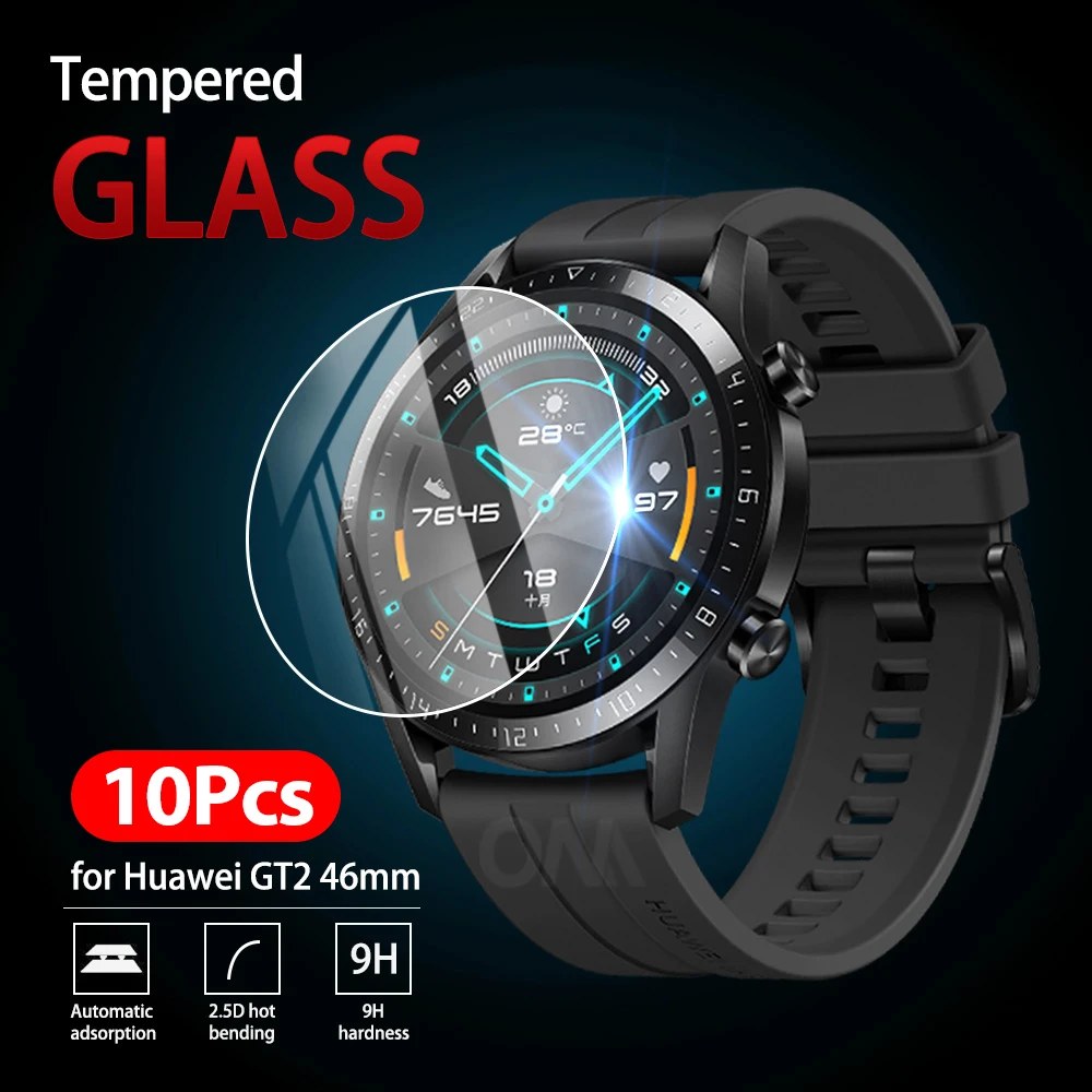 10 шт. 9H Премиум Закаленное стекло для Huawei watch GT 2 GT2 46 мм Смарт часы защитная пленка