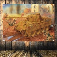 military wallpapers flag banner wehrmacht tiger tank ww2 poster canvas painting wall hanging weapon art tapestry wall decoration