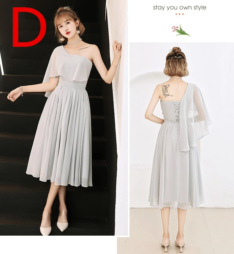 Robe de soiree сексуальные короткие элегантные новые серые шифоновые женские; с открытыми плечами Выпускные платья платье vestido de festa платья W4319
