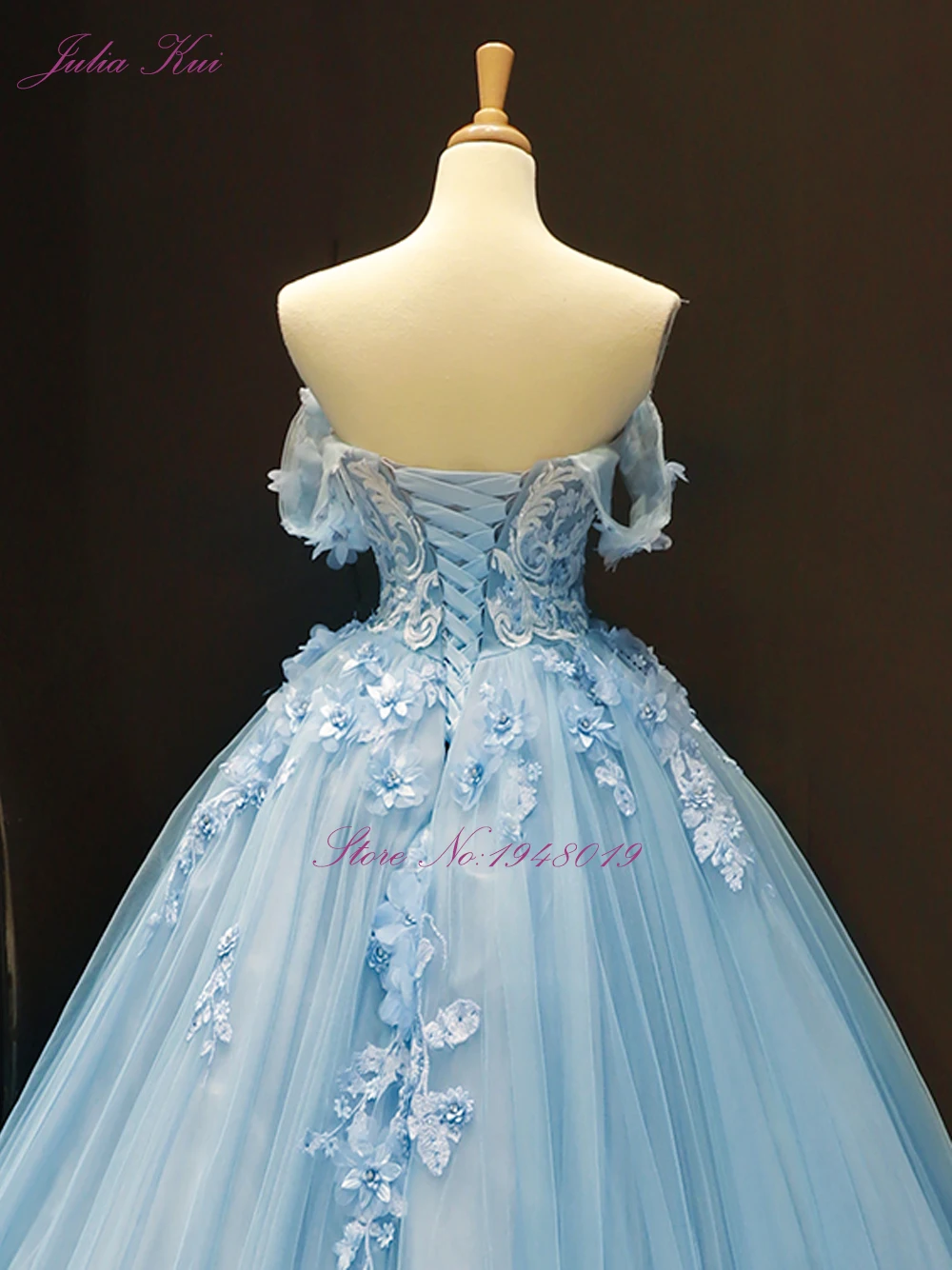 Роскошное бальное платье julissa Kui свадебное небесно-голубого цвета с элегантной
