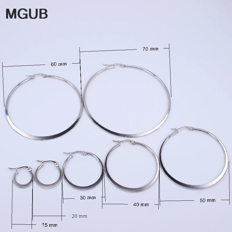 Популярные серьги MGUB из нержавеющей стали 316L золотого цвета с линзой 20 мм 60 для