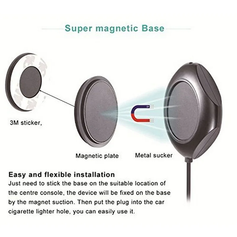Магнитный автомобильный FM передатчик 5 мм Bluetooth MP3 плеер двойное автомобильное