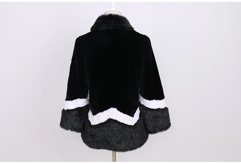 Nerazzurri faux fur coat women autumn winter fluffy color block furry patchwork fake fur jacket plus size fashion luxury clothes