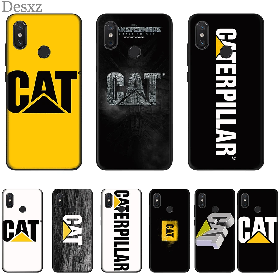Телефонный чехол TPU для Xiaomi Mi 6 8 A1 A2 A3 9T 5X 6X Lite Pro CC9E CC9 MAX 3 9 SE с логотипом Caterpillar и милым рисунком.