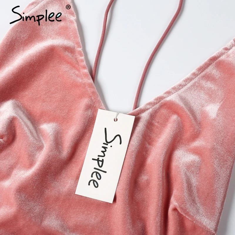 Женское бархатное платье Simplee со шнуровкой винтажное короткое вечернее