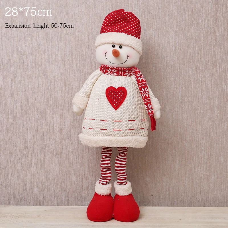 Большие размеры Рождественские куклы выдвижной Санта Клаус снеговик лося