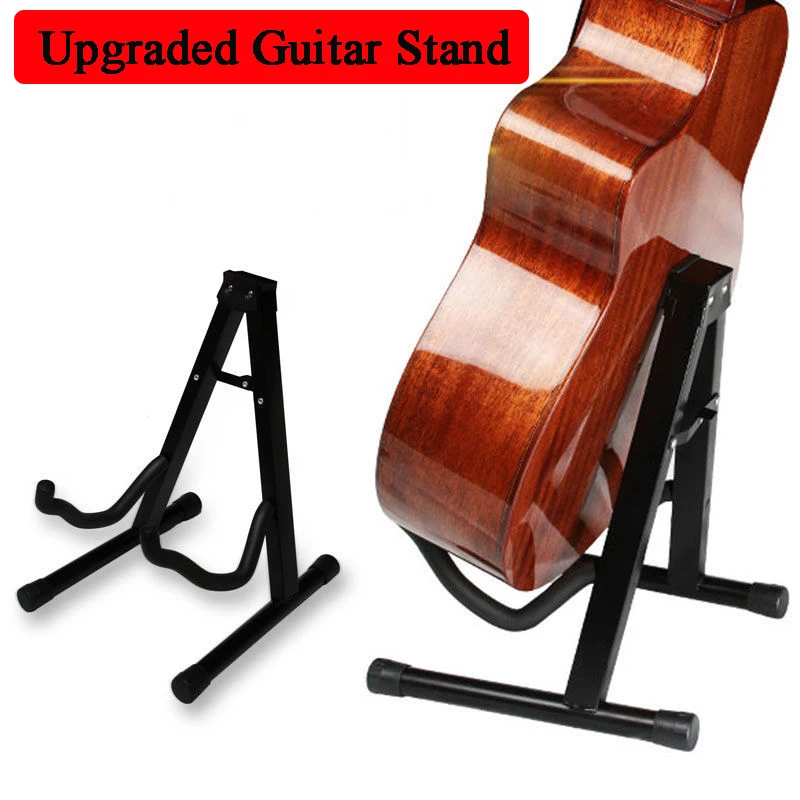 Plegable Universal soporte de guitarra de trípode soporte para la acústica electrónica guitarra clásica Bass Ukulele violín violonchelo