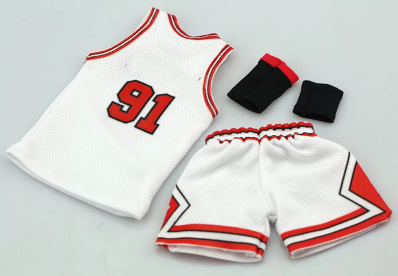 Красный Модель 1/6 года, спортивная баскетбольная звезда Scottie Pippen, Мужская баскетбольная одежда, мужская Трикотажная одежда, набор одежды для 12 дюймов, Мужская фигурка - Цвет: Красный