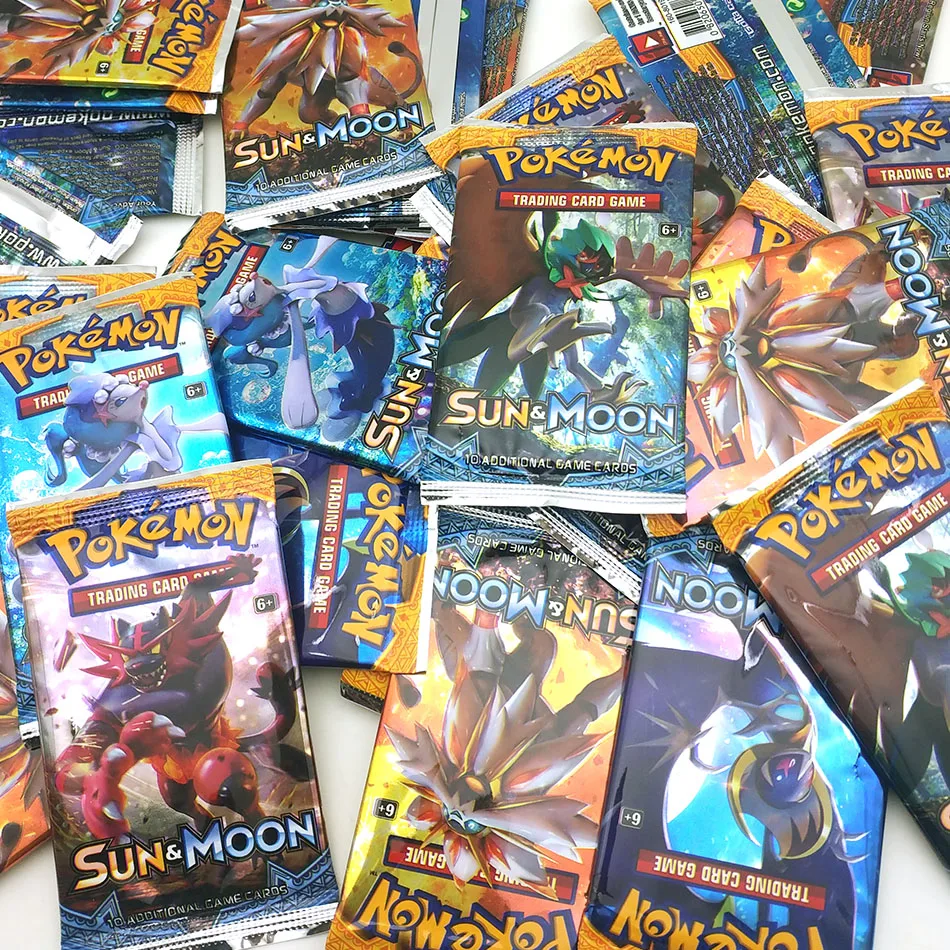 324 шт. карты Pokemon TCG: Sun &amp Moon Edition 36 упаковок в коробке коллекционная игра для