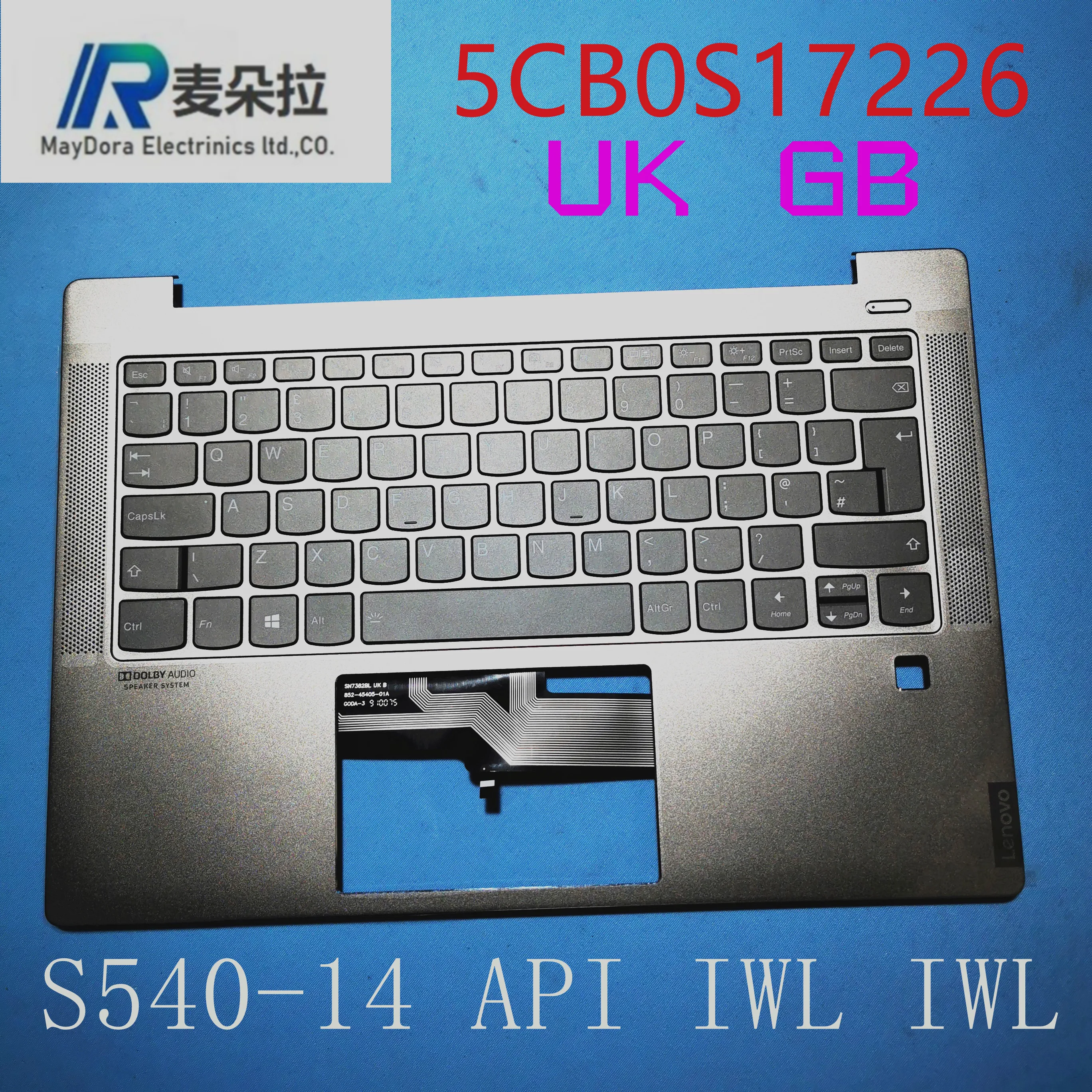 UK GB Backlight keyboard palmrest for lenovo ideapad S540-14 API IML IWL AIR14-2019 GREY 5CB0S17226 | Компьютеры и офис