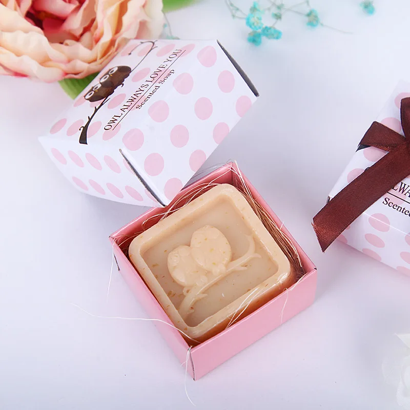 Мыло в виде совы подарочной коробке свадебный подарок Baby Shower вечерние пользу для