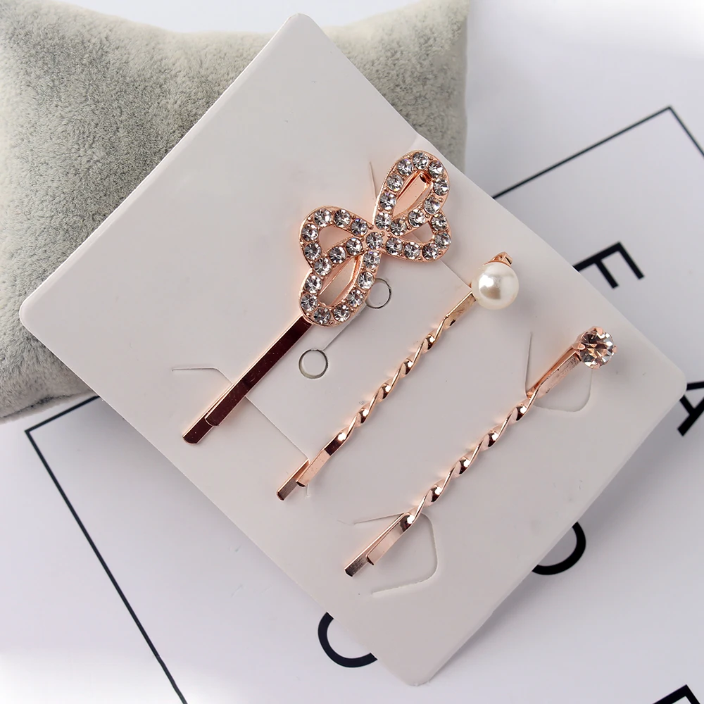 2020 3 шт./компл. Инструменты для укладки заколки девочек волос с кристаллами Стразы