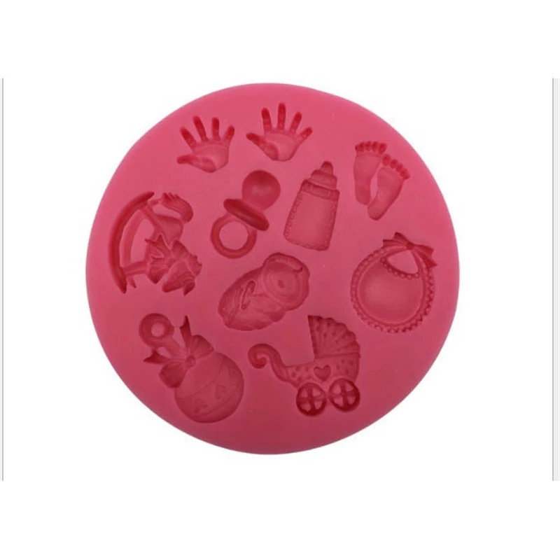 Силиконовая форма для детского торта с принтом рук и ног | Дом сад