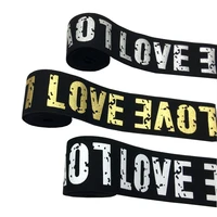 letter love rubber elastic bands 38mm elastic ribbon clothing bags trousers elastic rubber 4cm webbing diy sewing accessorie 1m