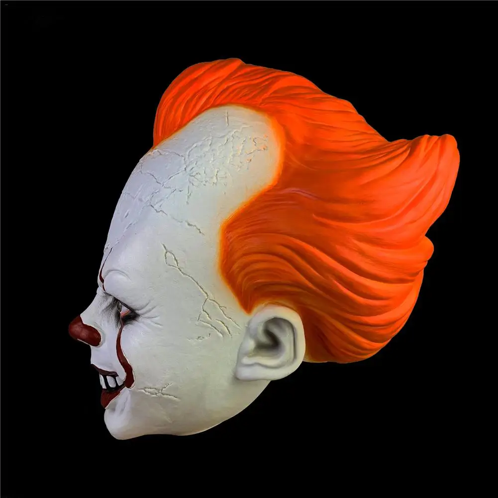 Stephen King's It маска пеннивайза страшная маска на Хеллоуин клоун полное лицо маска ужаса маски призраков латексный, реалистичный Сумасшедший жуткий